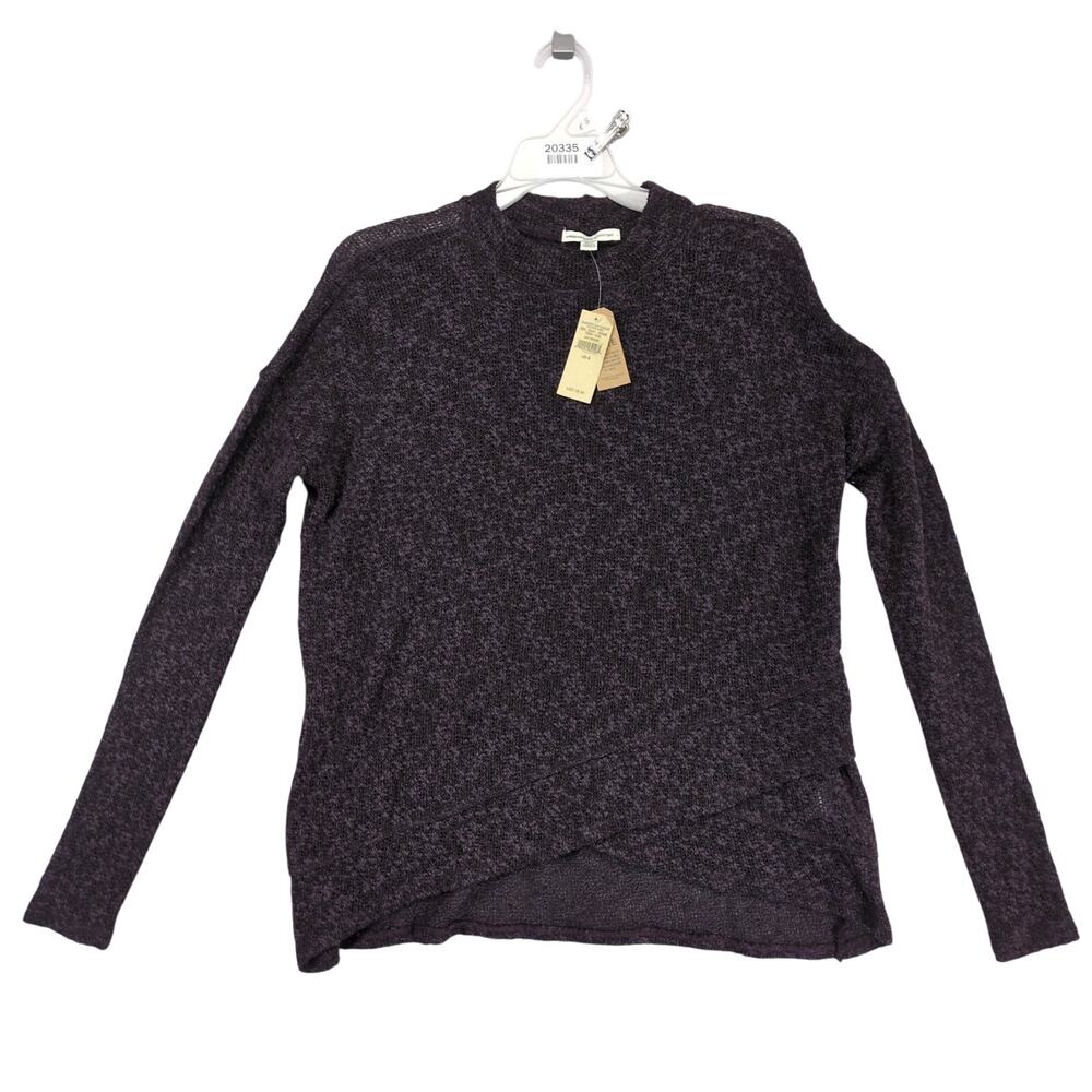 American Eagle Outfitters Women's S Sweater Boucle Burnout Purple NWT Knit Top